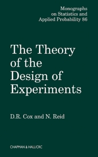 Imagen de portada: The Theory of the Design of Experiments 1st edition 9781584881957
