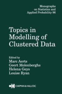 Cover image: Topics in Modelling of Clustered Data 1st edition 9781584881858