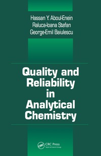 Cover image: Quality and Reliability in Analytical Chemistry 1st edition 9781138568334