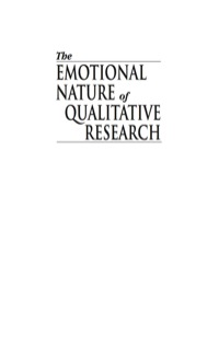 Cover image: The Emotional Nature of Qualitative Research 1st edition 9780367398064