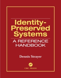 Imagen de portada: Identity-Preserved Systems 1st edition 9780849313905