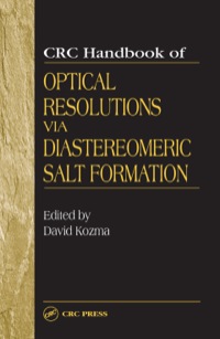 Cover image: CRC Handbook of Optical Resolutions via Diastereomeric Salt Formation 1st edition 9780849300196