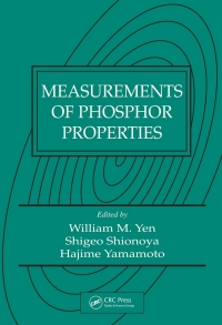 صورة الغلاف: Measurements of Phosphor Properties 1st edition 9781420043655