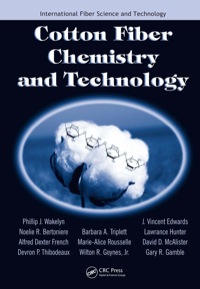 Imagen de portada: Cotton Fiber Chemistry and Technology 1st edition 9781420045871