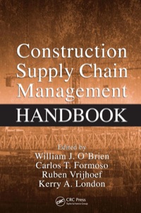 Imagen de portada: Construction Supply Chain Management Handbook 1st edition 9781420047455