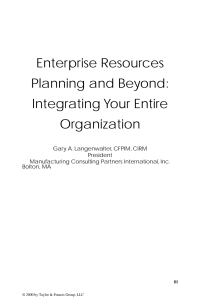 Omslagafbeelding: Enterprise Resources Planning and Beyond 1st edition 9781574442601