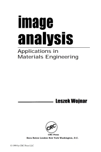 Cover image: Image Analysis 1st edition 9780849382260