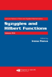 Imagen de portada: Syzygies and Hilbert Functions 1st edition 9781138454316