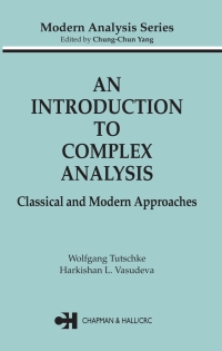 Cover image: An Introduction to Complex Analysis 1st edition 9781584884781