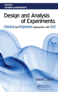 表紙画像: Design and Analysis of Experiments 1st edition 9780367387075