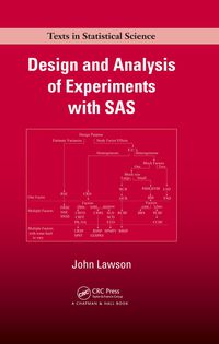 Cover image: Design and Analysis of Experiments with SAS 1st edition 9780367834043