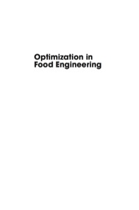 Cover image: Optimization in Food Engineering 1st edition 9781420061413