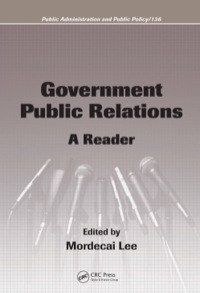 Cover image: Government Public Relations 1st edition 9781420062779