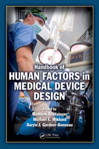 Imagen de portada: Handbook of Human Factors in Medical Device Design 1st edition 9780805856279