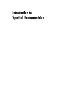 Omslagafbeelding: Introduction to Spatial Econometrics 1st edition 9781032477749