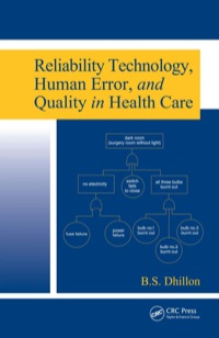 Imagen de portada: Reliability Technology, Human Error, and Quality in Health Care 1st edition 9781420065589