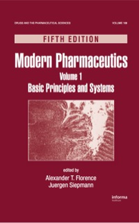 Cover image: Modern Pharmaceutics Volume 1 5th edition 9781420065640