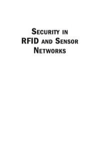 Omslagafbeelding: Security in RFID and Sensor Networks 1st edition 9781420068399