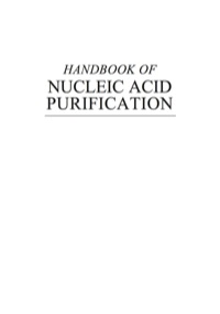 Imagen de portada: Handbook of Nucleic Acid Purification 1st edition 9781138113879
