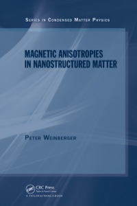 Imagen de portada: Magnetic Anisotropies in Nanostructured Matter 1st edition 9781420072655