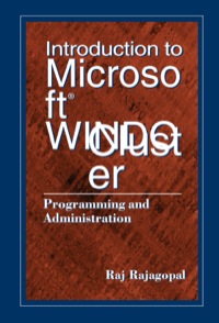 Cover image: Introduction to Microsoft Windows NT Cluster Server 1st edition 9780849318665