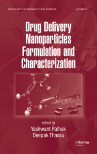 Imagen de portada: Drug Delivery Nanoparticles Formulation and Characterization 1st edition 9781420078046