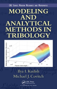 Cover image: Modeling and Analytical Methods in Tribology 1st edition 9780367383794