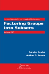 صورة الغلاف: Factoring Groups into Subsets 1st edition 9781138401716