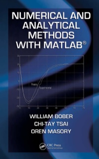 Imagen de portada: Numerical and Analytical Methods with MATLAB 1st edition 9781420093568