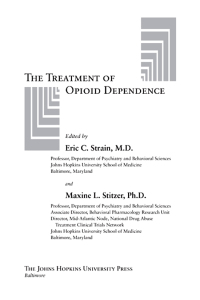 Titelbild: The Treatment of Opioid Dependence 9780801883033