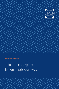 Cover image: The Concept of Meaninglessness 9781421430706