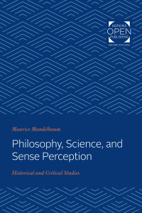 Imagen de portada: Philosophy, Science, and Sense Perception 9781421431697