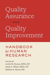 Cover image: Quality Assurance and Quality Improvement Handbook for Human Research 9781421432823