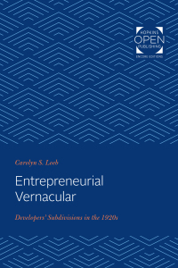 Cover image: Entrepreneurial Vernacular 9781421433288