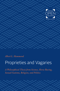 Cover image: Proprieties and Vagaries 9781421434124