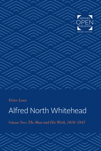 Cover image: Alfred North Whitehead 9781421434209