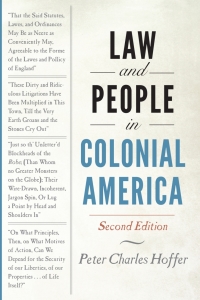 Imagen de portada: Law and People in Colonial America 2nd edition 9781421434599