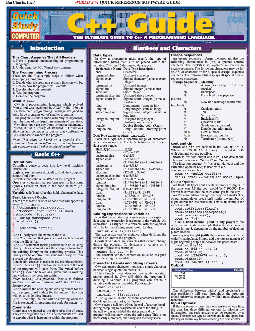 C++ Guide 1st Edition
    Newer Edition Available