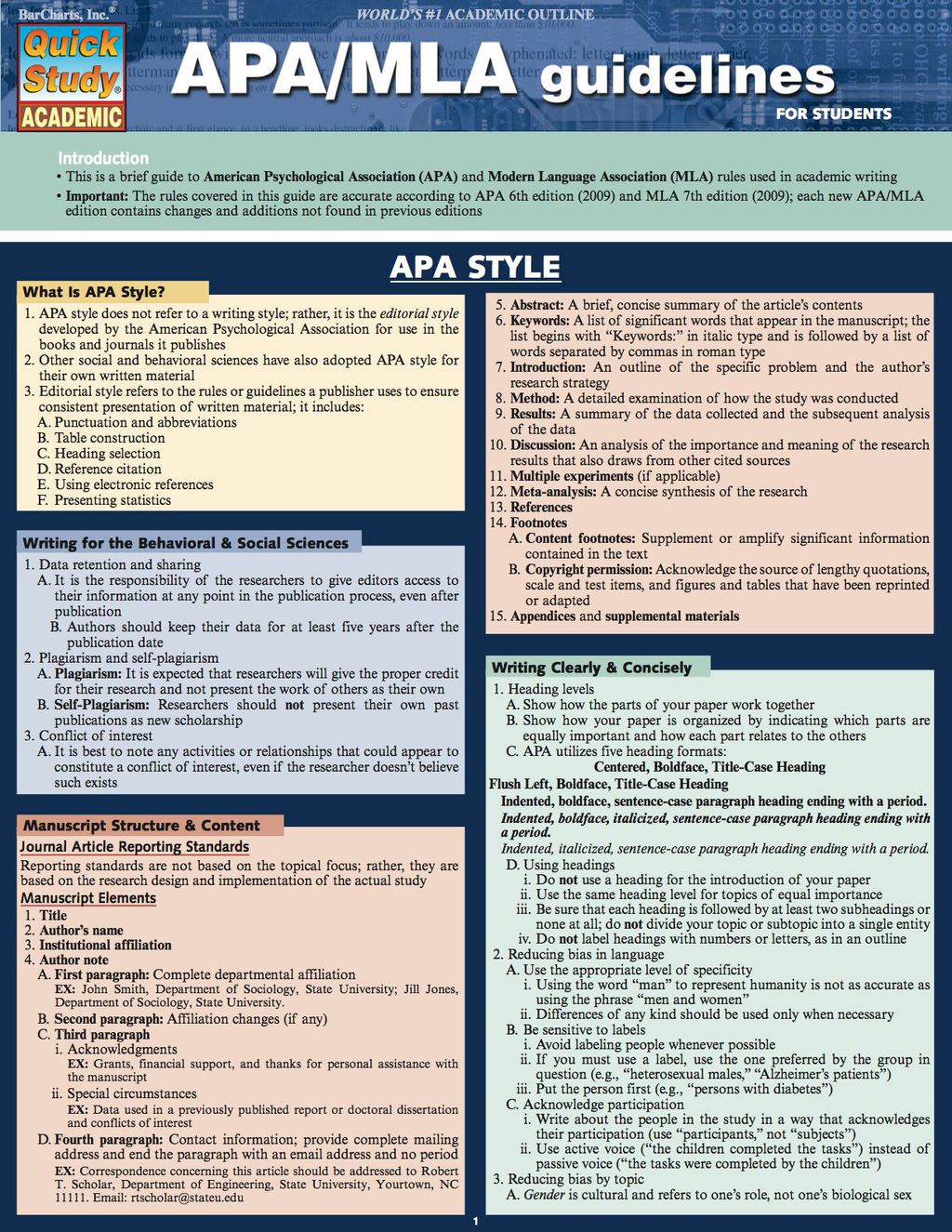 Apa/Mla Guidelines 1st Edition
    Newer Edition Available