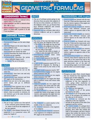 Imagen de portada: Geometric Formulas 1st edition 9781572229099