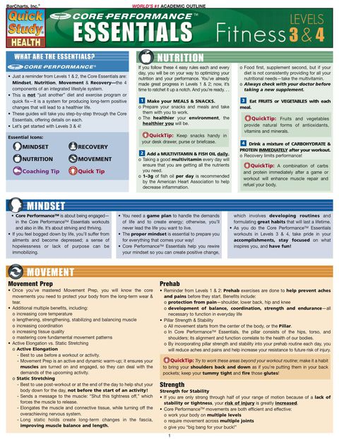 Core Performance:Fitness 3 & 4, 1st Edition - FULL INSTANT DOWNLOAD | PDF DOCX EPUB