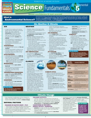 Cover image: SCIENCE FUNDAMENTALS 5 ENVIRONMENTAL SCIENCE STUDY GUIDE 9781423209515