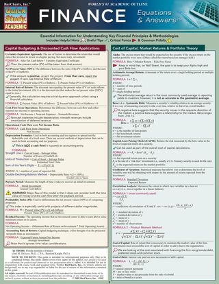 Cover image: Finance Equations & Answers 1st edition 9781423209539