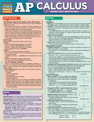 Cover image: AP CALCULUS STUDY GUIDE 9781423214908