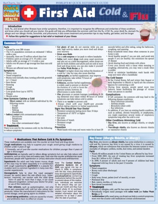 Cover image: FIRST AID: COLD & FLU REFERENCE GUIDE 9781423215028