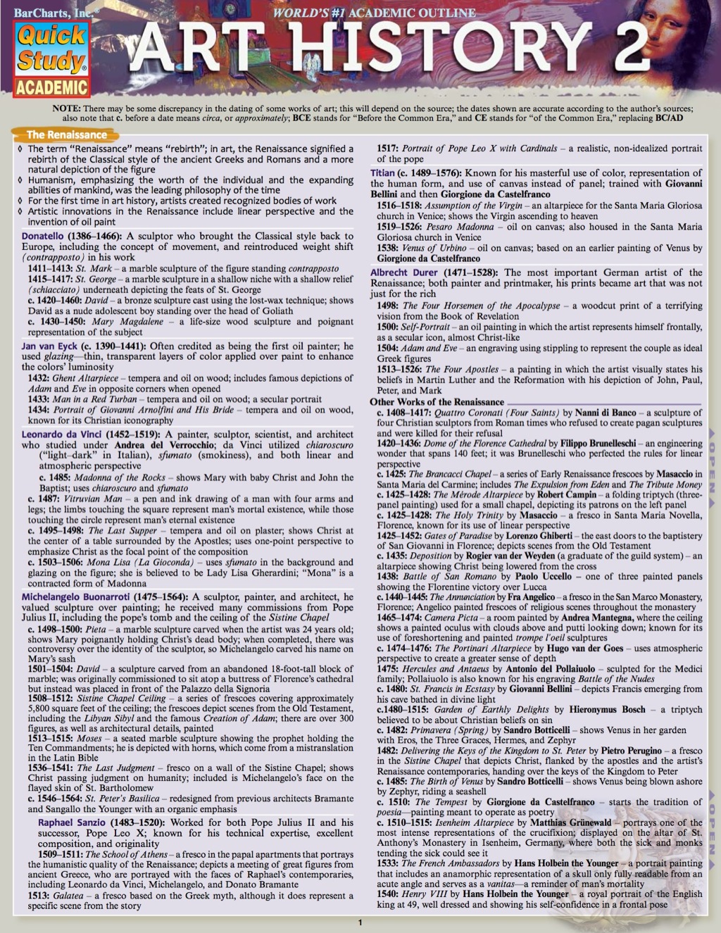 ART HISTORY 2 STUDY GUIDE