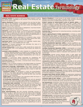 Cover image: REAL ESTATE TERMINOLOGY STUDY GUIDE 9781423216667