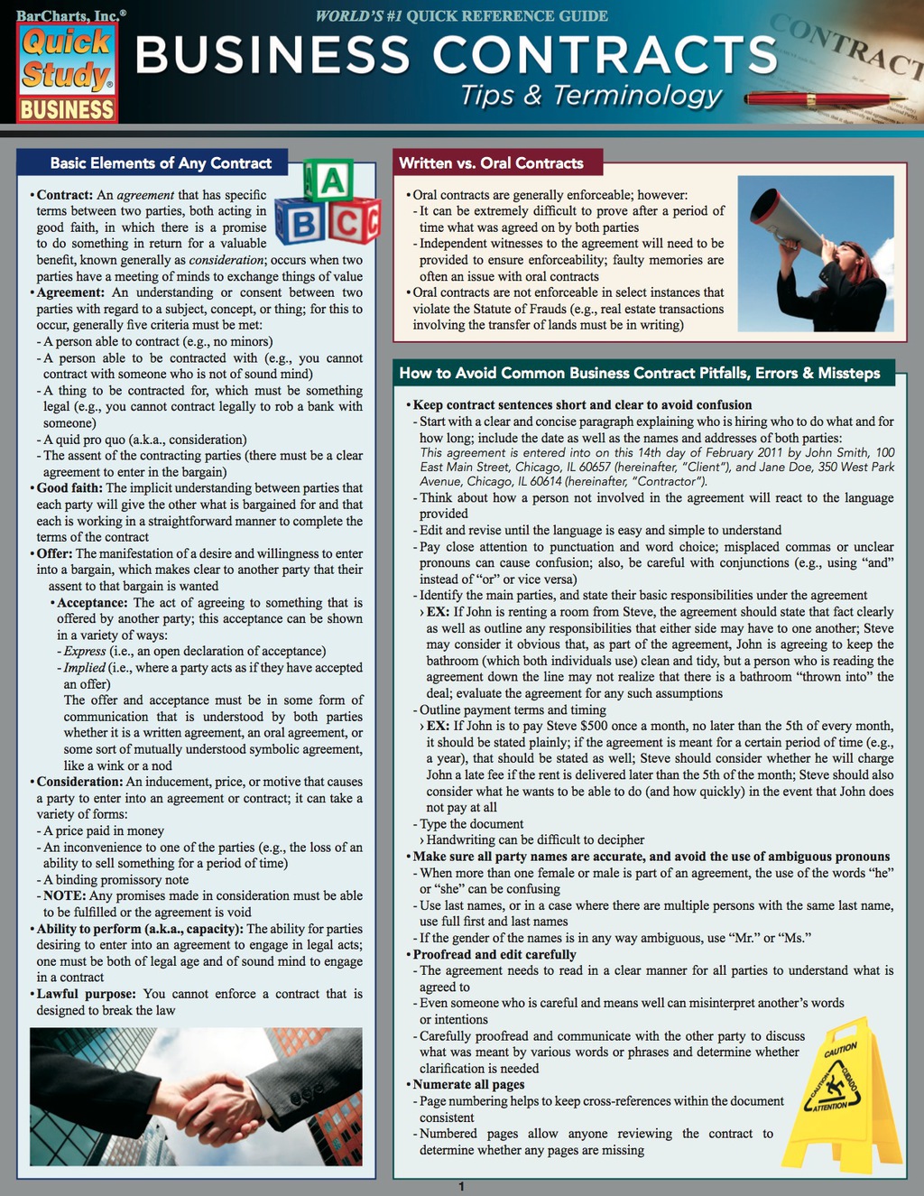 Business Contracts: Tips&Terminology 1st Edition