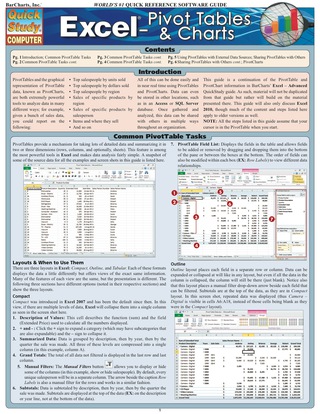 Cover image: QuickStudy - Excel: Pivot Tables 1st edition 9781423216858