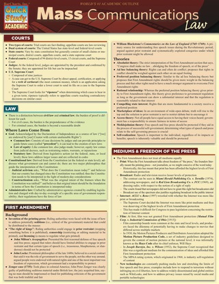 Cover image: Quickstudy- Mass Communications Law 1st edition 9781423216896